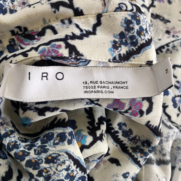 Iro Woman Jacto Printed Crepe Shirt size 2 - Picture 6 of 7